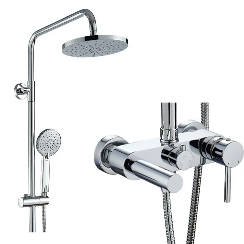 High quality Wall Mounted Bathroom Mixer Bath Brass Shower Faucet Sets