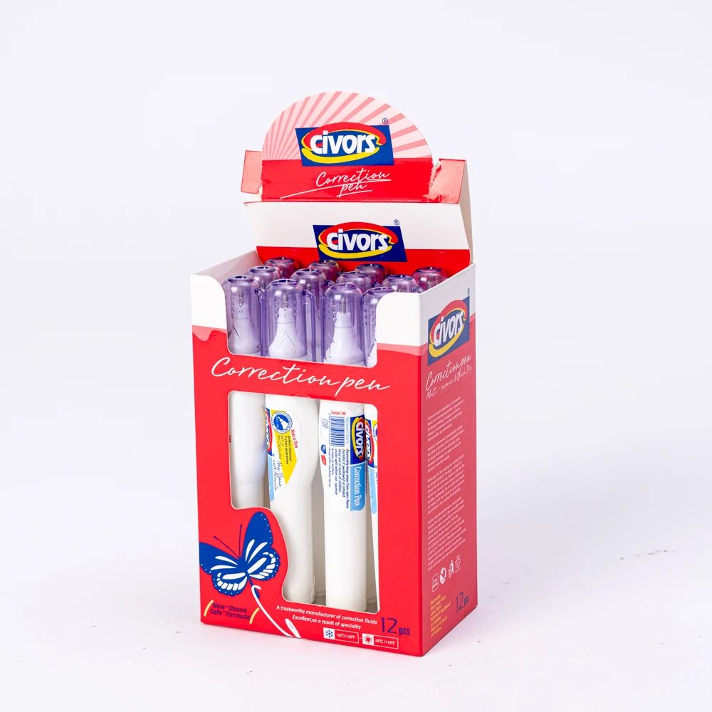 Wholesale Durable and Quick Drying Student Error Correction Fluid Pen 7ML Metal tip office error correction Liquid Pen