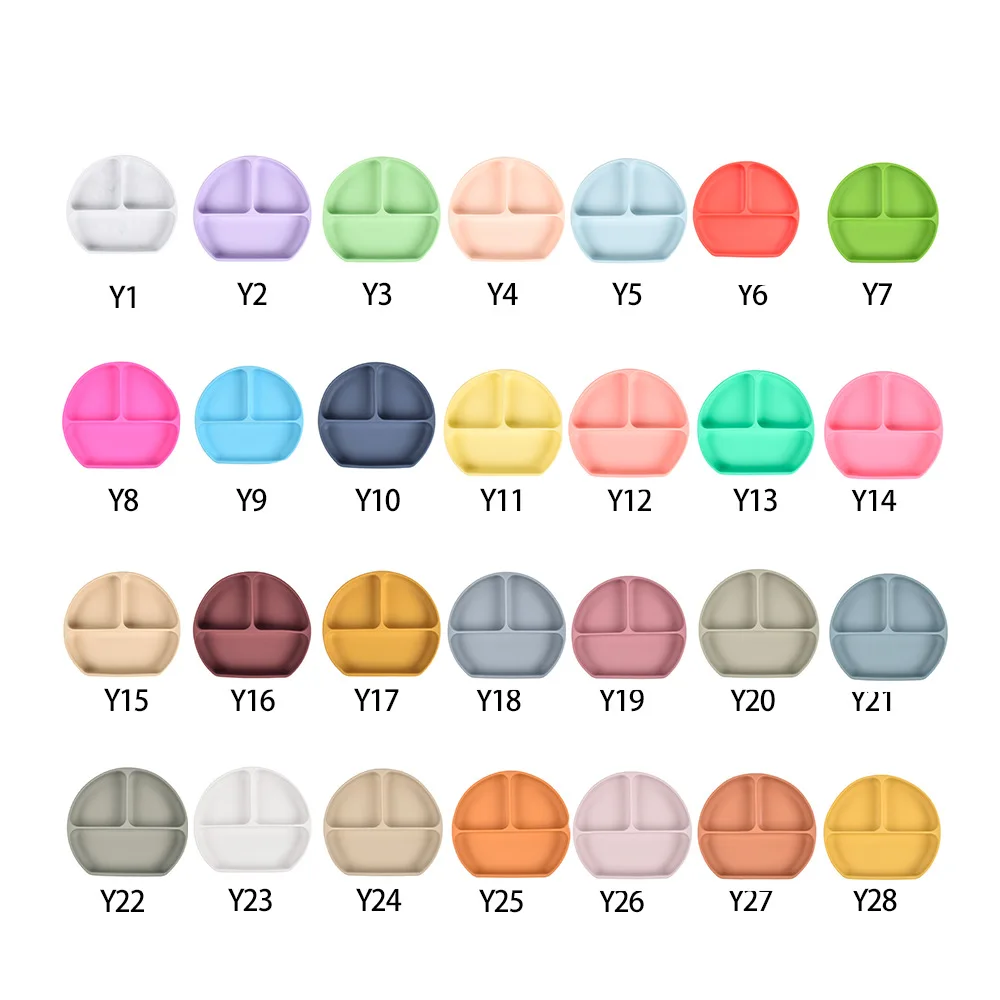 Food grade dinner plate silicone baby bib dinner set