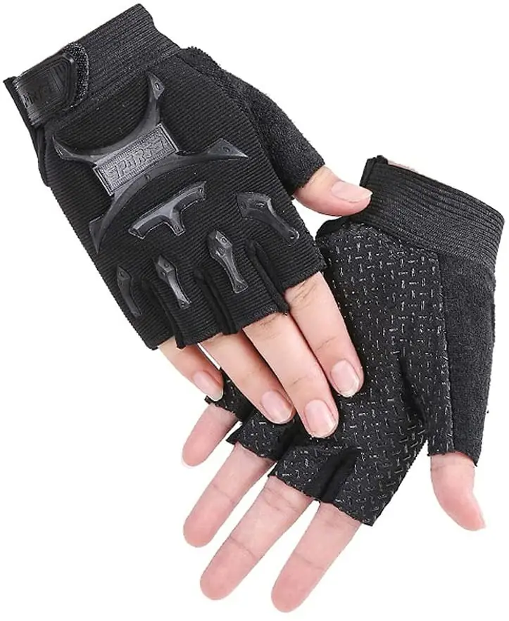 Kids Breathable Half Finger Riding Bike Motorcycle Weighted Sports Gloves