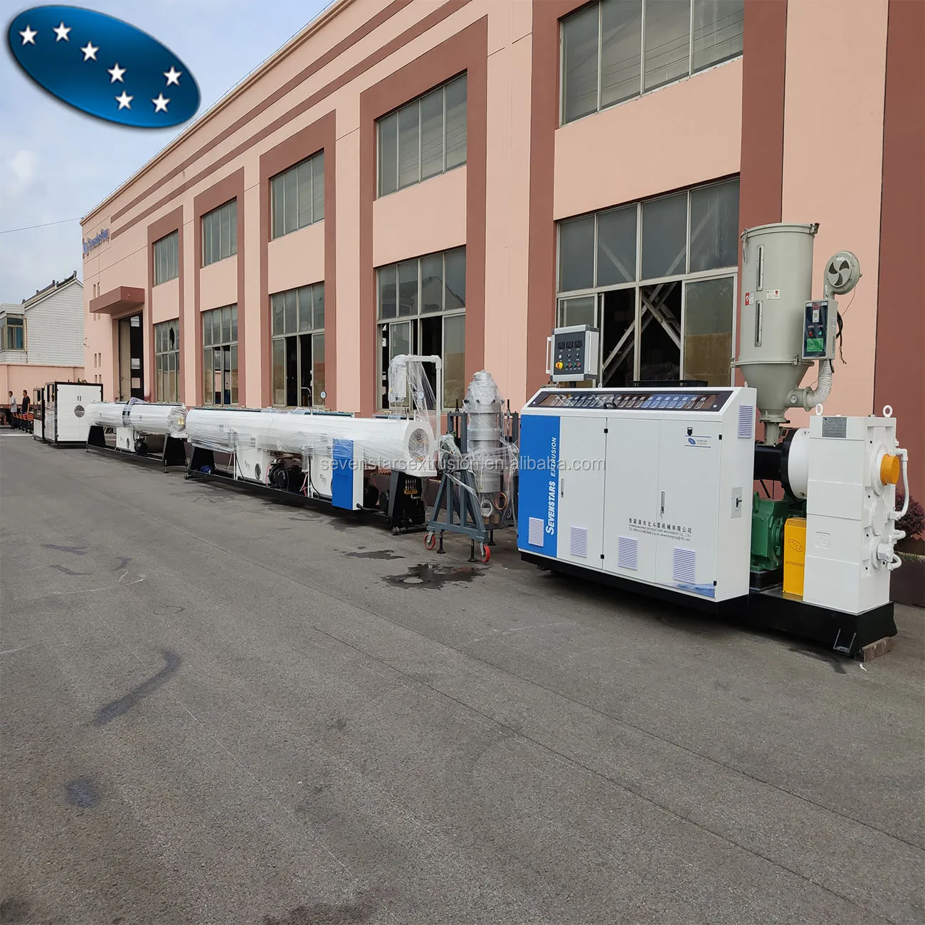 high quality plastic pp ppr fiberglass GF pipe extrusion machine line