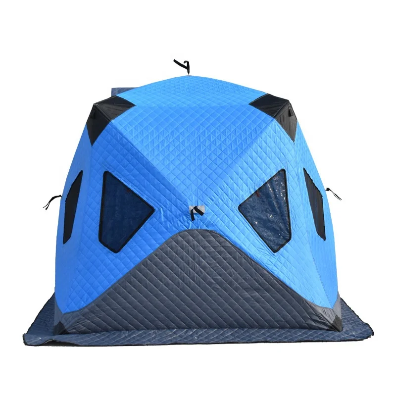 3-4 Person Quick Automatic Warm Camping Sauna Shelter Oxford Fabric Winter Fishing Tent for Ice Cube