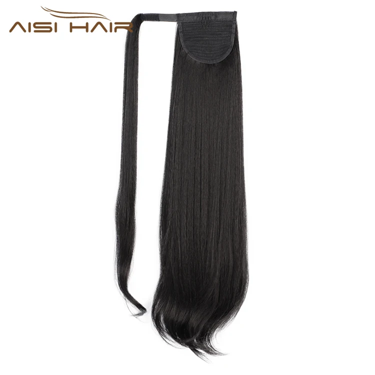Aisi Hair длинные натуральные волнистые синтетические волосы для конского хвоста термостойкие волоконные накладные на клипсе наращивания волос