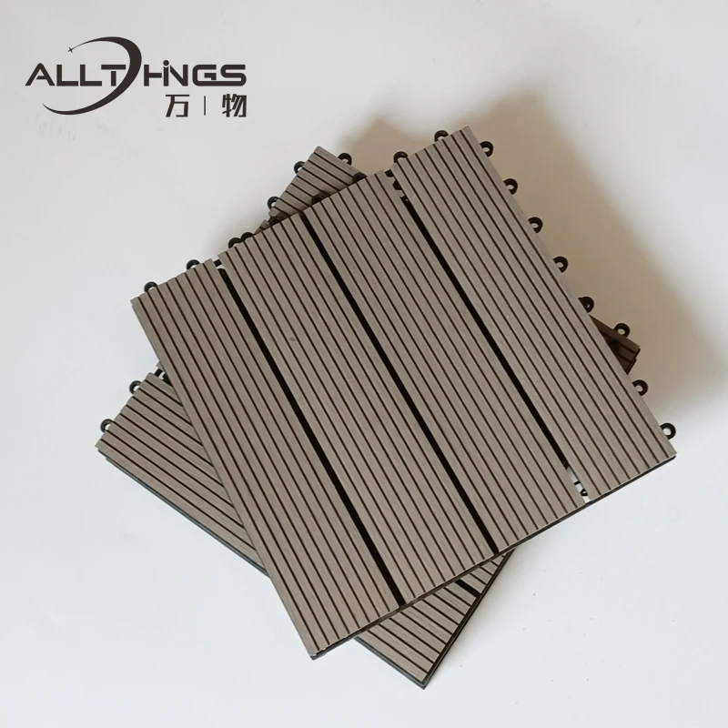 WPC Diy Wood plastic Composite garden patio terrace Floor Interlocking Outdoor Decking Tiles