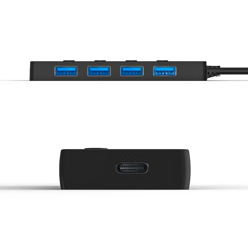 Individually controlled switch 4 in 1 usb 3.0 hub 4-port usb 3.0 hub 5gbps portable compact usb c hub for macbook anker