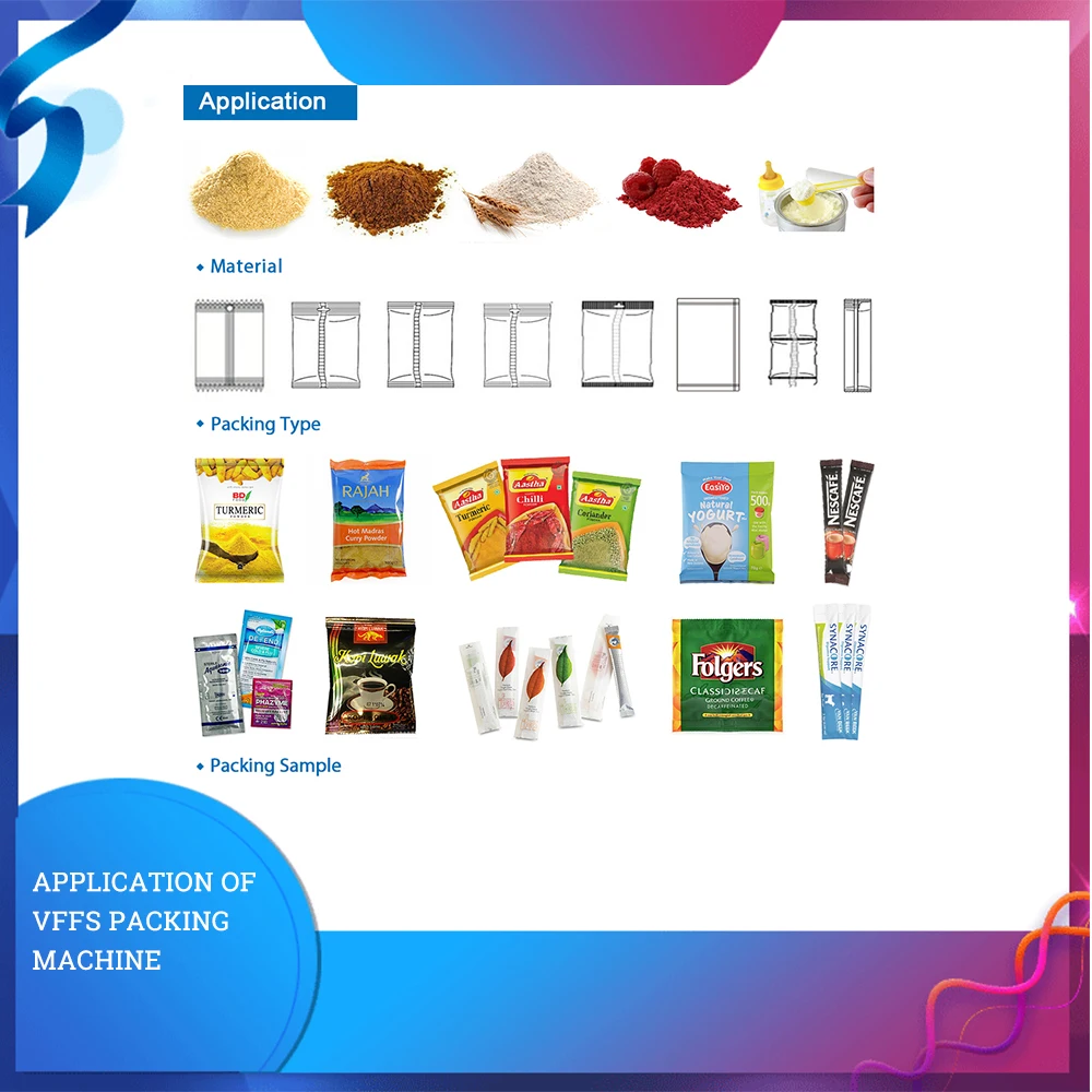 Small Scale Candy Biscuit Popcorn Maffins Cake Vertical Packaging Machine For Plastic Film Bag Sealing