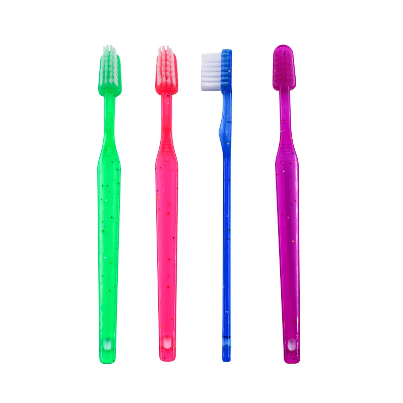 With Hanging Hole Simple Small Head PS Handle with Sparkles Kid Toothbrush Child