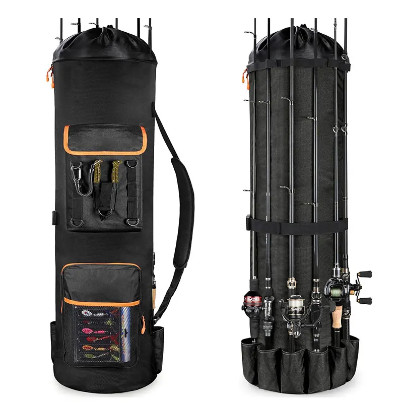 Hot selling High Quality Capacity Large Manufacture Outdoor Multi-Function Ocean Portable Fly Travel Camping Large Fish Rod Bag