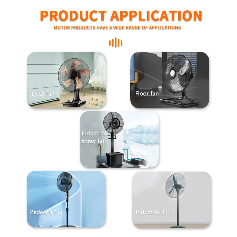 OEM manufacturer 100% pure copper coil high performance capacitor AC electric floor fan motor