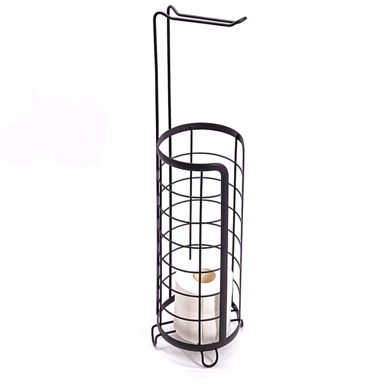 Multi-Functional Iron Floor-Standing Rack Cross-Border Bathroom Paper Towel and Magazine Holder for Living Room Storage