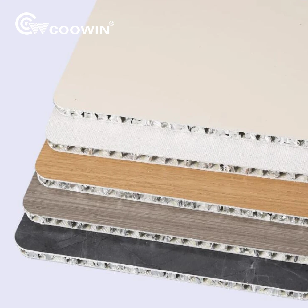 Coowin custom size color fireproof shandong all-aluminum aluminum honeycomb panel