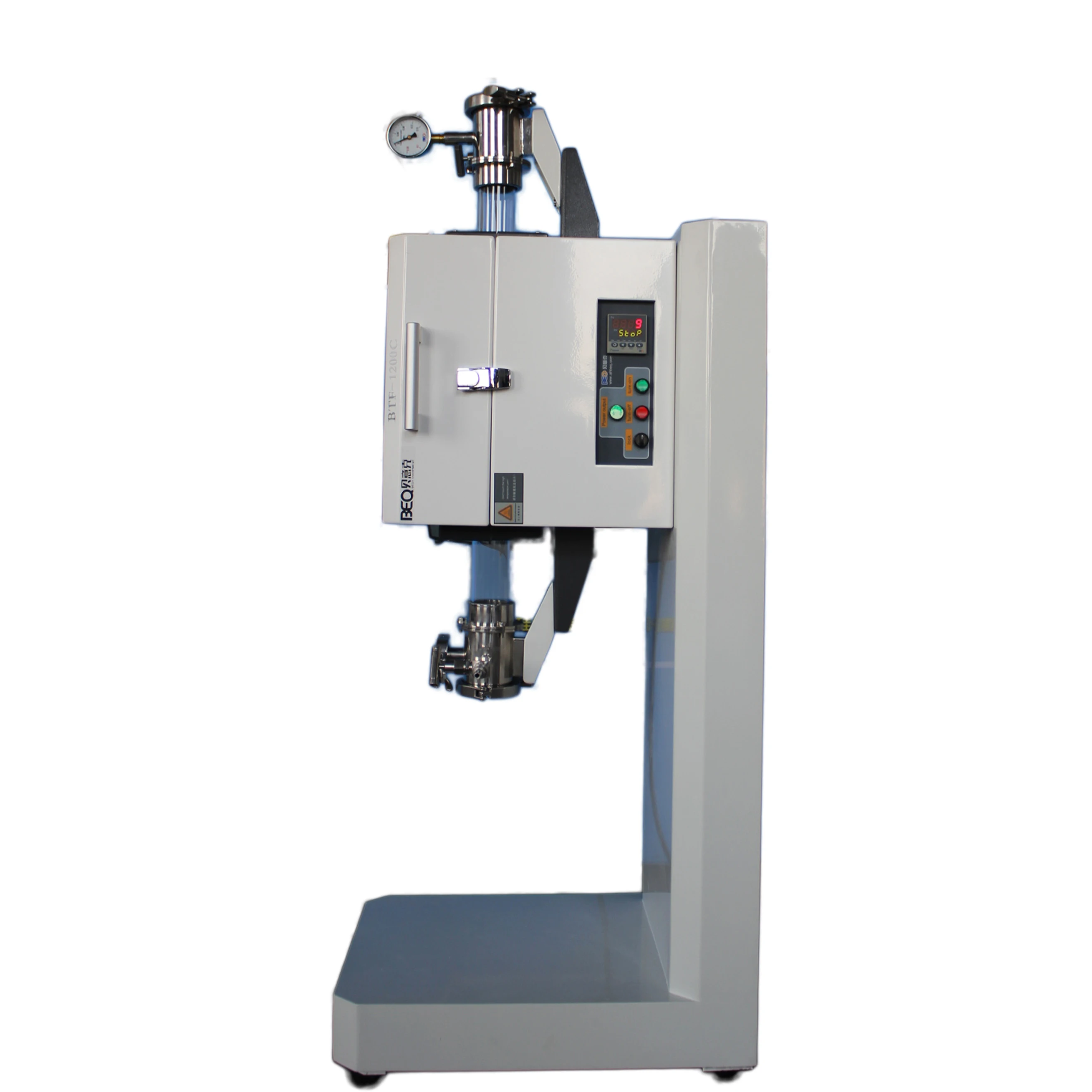 split vertical  heat treatment furnace vacuum sealing assembly tube furnace