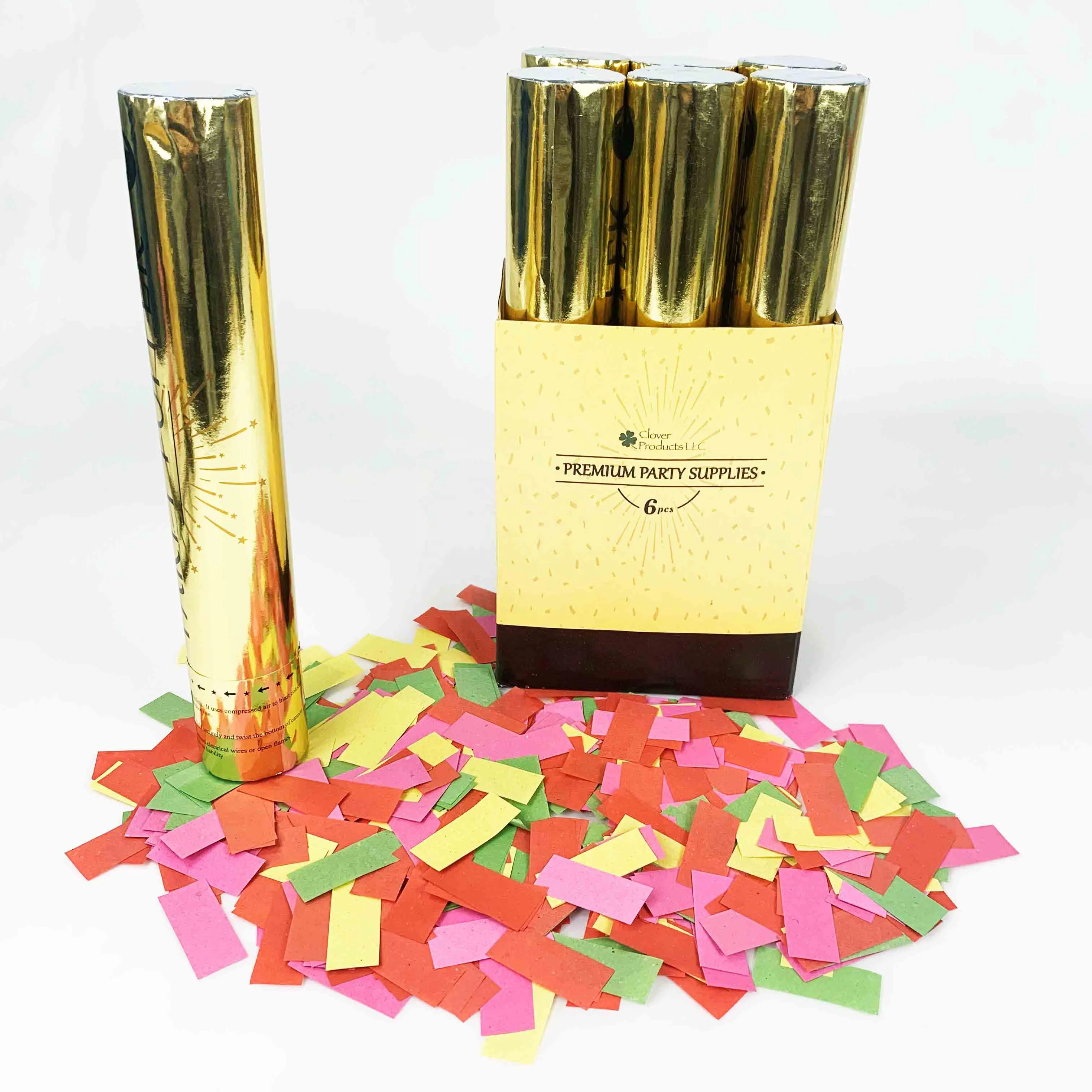 2021 New Style Biodegradable Confetti Poppers Fireworks Party Popper Confetti Cannon Wedding Party Decorations