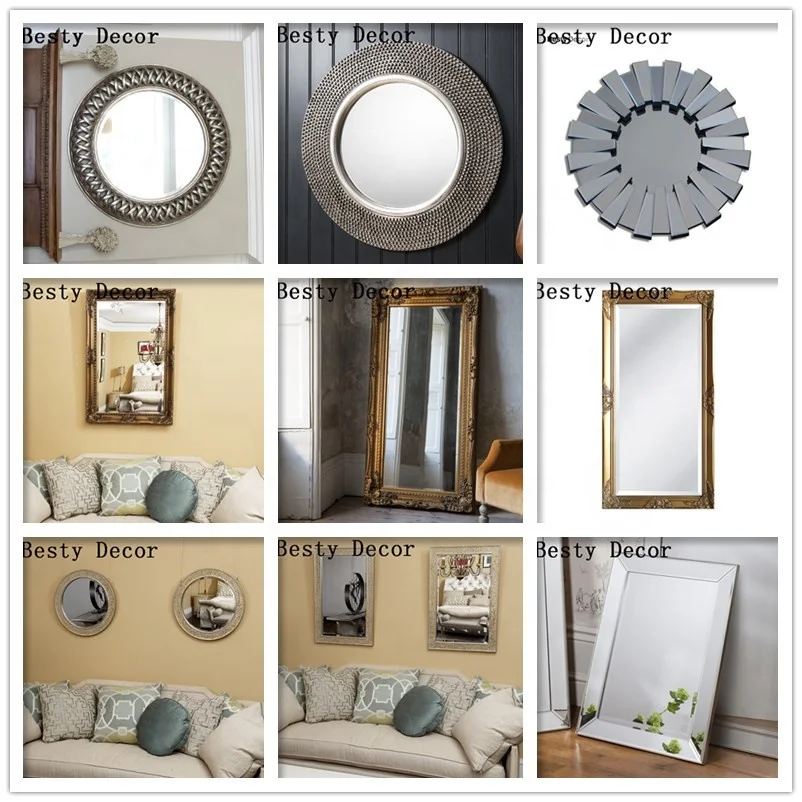 HOME Luxury Beveled Full Length Mirror Wood Frame Decorative Mosaic Shabby Chic Ornate Louise Wedding Wall Floor Mirrors