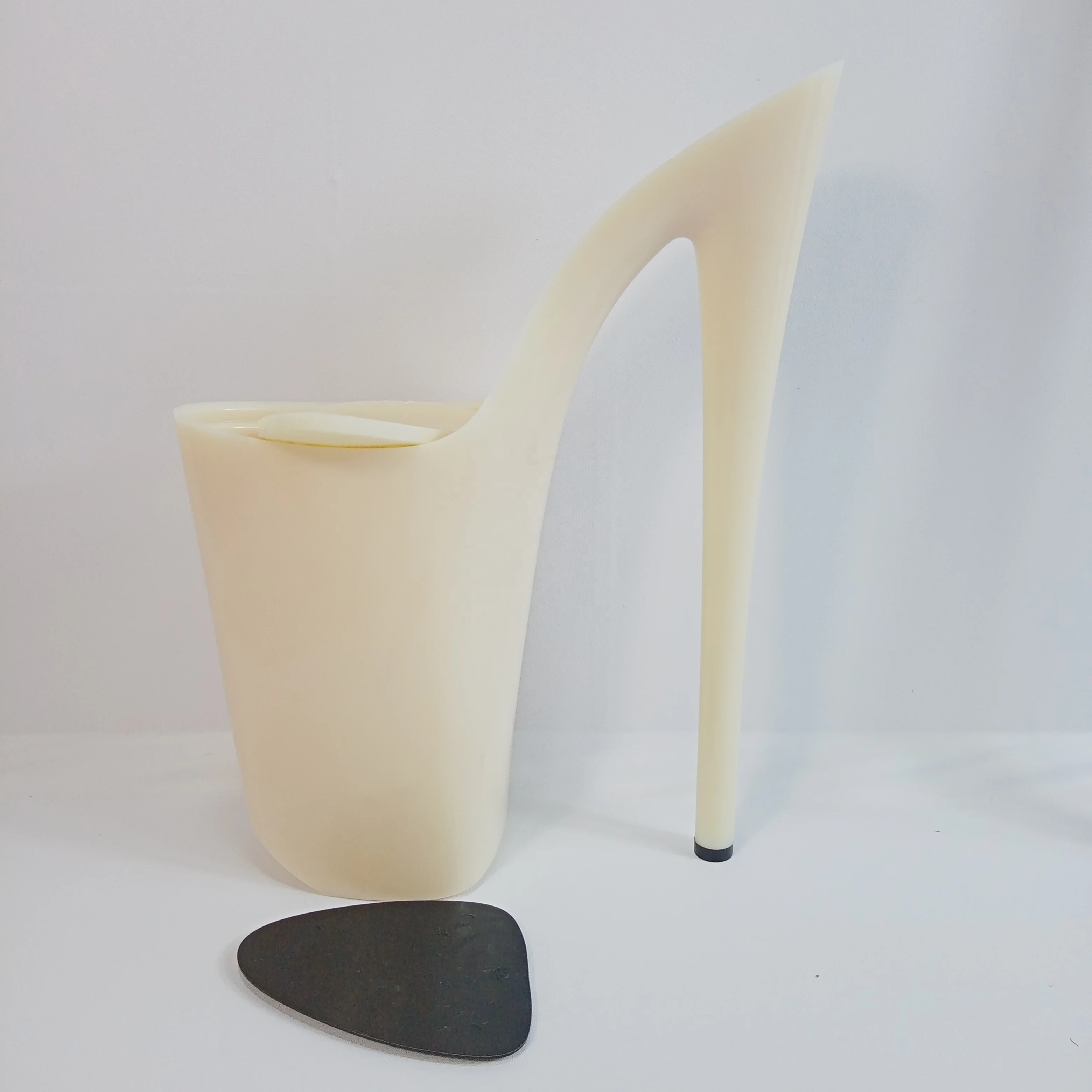 10 inch- 26cm super high heel sole  ABS material  Circular heel  Natural color Original color