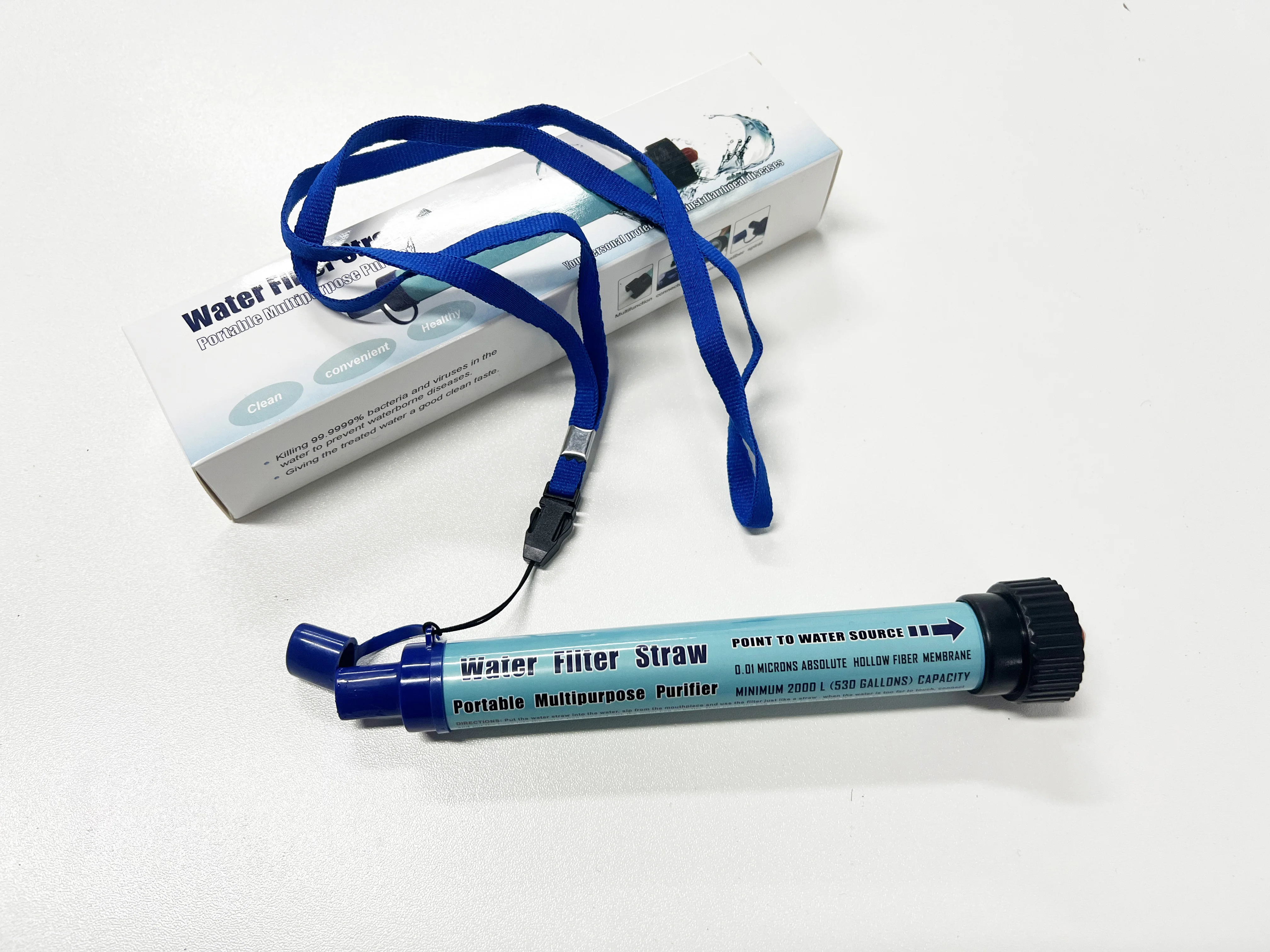 Water Filtration System Portable Personal Water Purification Water Filter for Survival Camping Hiking Traveling Emergency