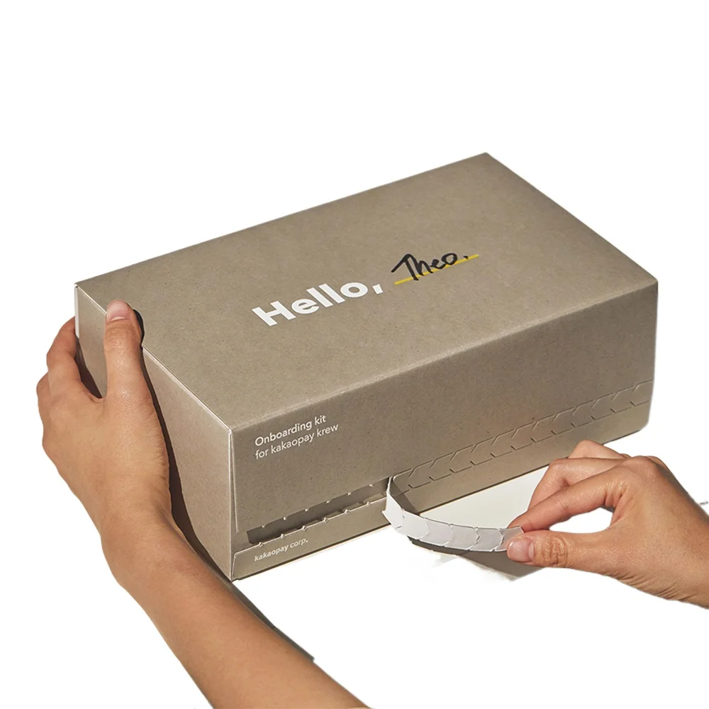 Hbkp485 Customized Printed Self Sealing Gift Box With Tear Strip Closure Made Of Corrugated Cardboard Paper For Shipping