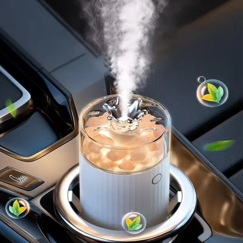 Portable USB Humidifier Essential Oil Diffuser 3-in-1 Aromatherapy Diffuser LED Salt Lamp Aroma Diffusers Humidifier