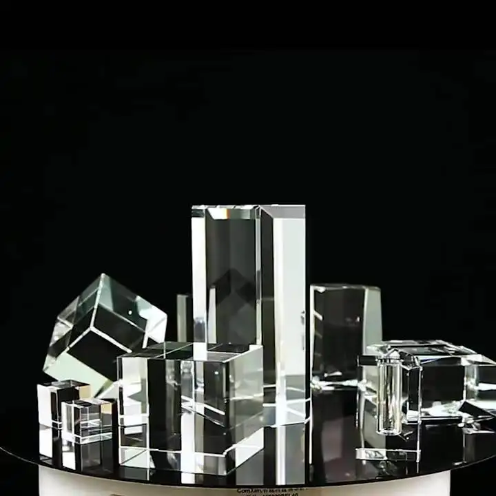 JY Hot selling factory price 3d laser crystal crafts engraved crystal glass cube