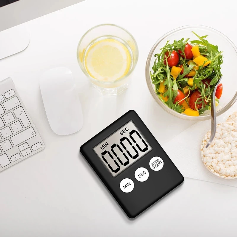Kitchen Timer Super Thin LCD Digital Screen Cooking Count-Down Up Magnetic Clock Alarm Bar Accessories Sleeping Sport Work Tool