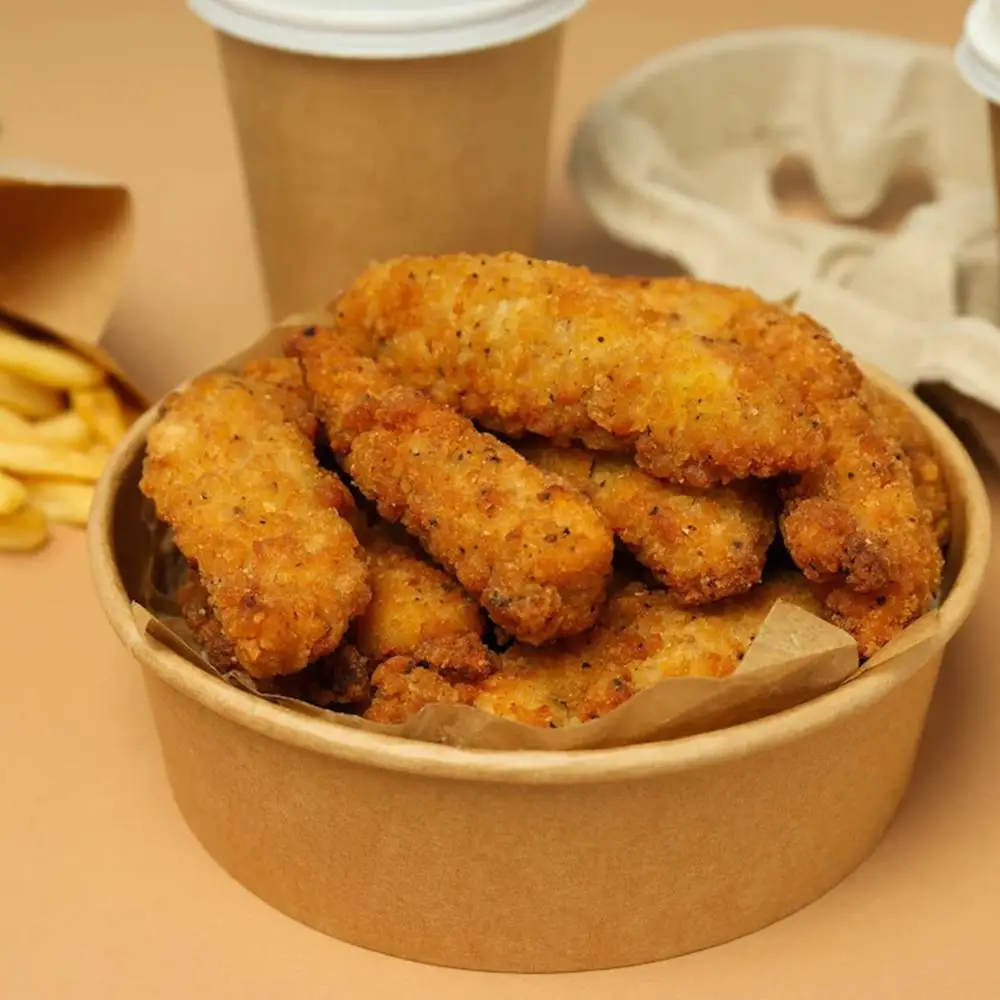 Taco Packaging Burger Box Waxed Kraft Food Hot Dog French Fry Fries Carton Card Paper Custom Design for Take Out Disposable