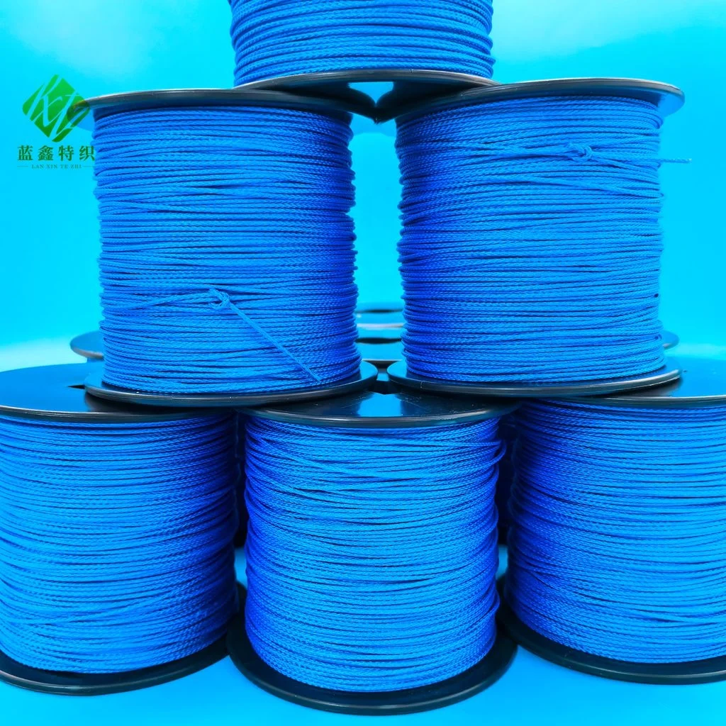 blue dyneemas rope Custom 100% UHMWPE Braided Cord Durable 8 Strands rope for Hammock Kite Fishing ClimbingCamping sufing