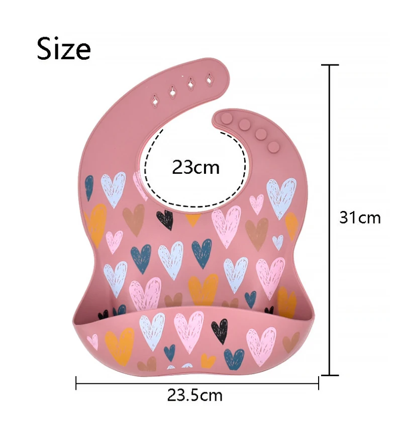 Bavoir en silicone Water Proof Bibs Silicon Babero Bebe Roll Up Silicone Bib Set Custom Prints Baby Bibs