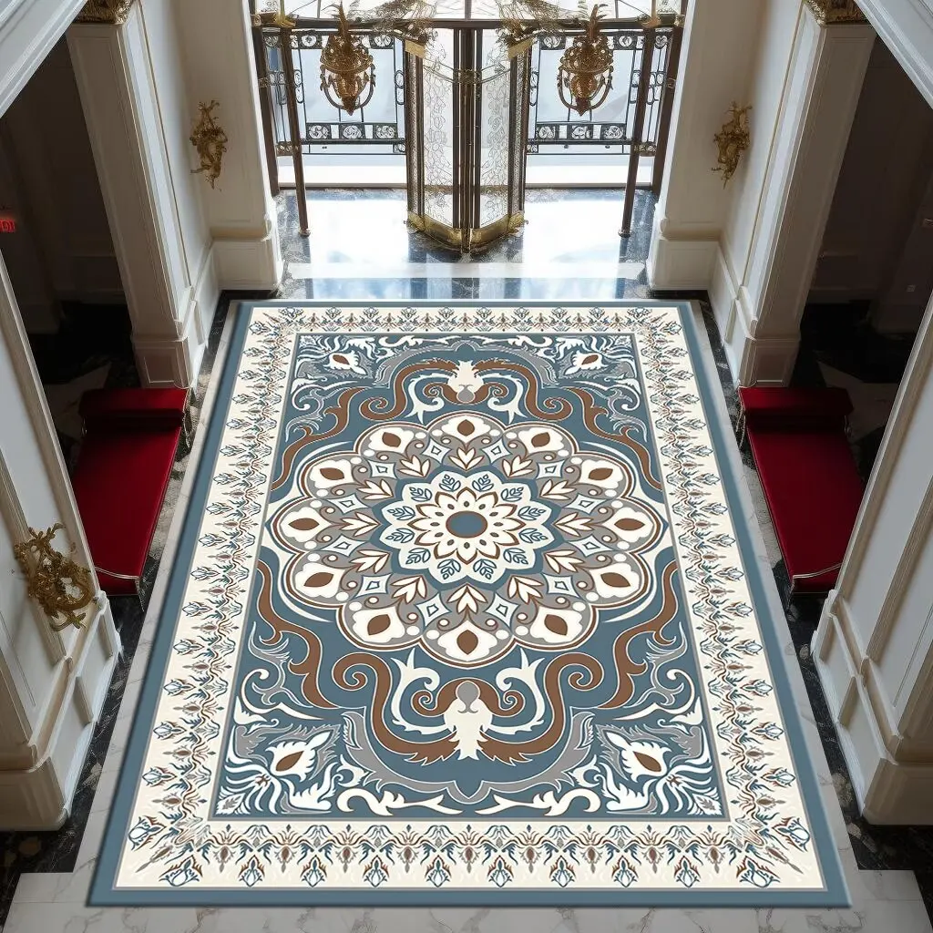 Factory Customized Anti-Skid Rugs and Carpets Waterproof Floor Mat Entrance Retro Modern Carpet for Home 3D Printed Door Mat