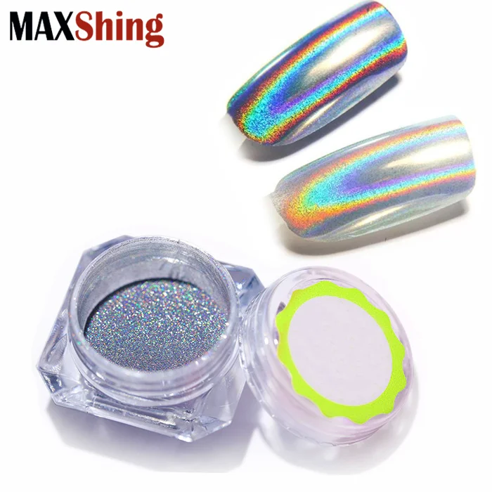 Изготовленным на заказ логосом оптом Свободные голограмма Радужный Пигмент Блеск голографический порошок для ногтей