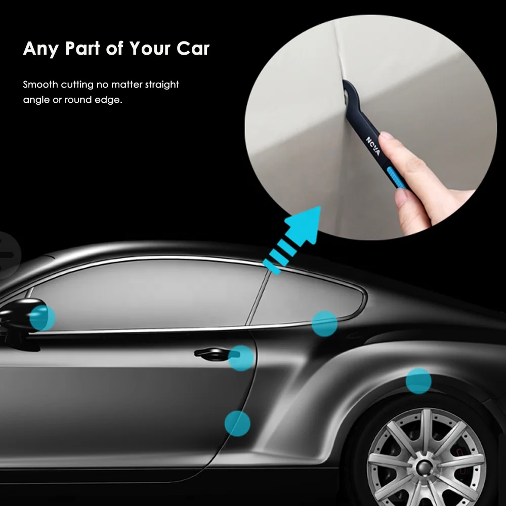 Cutting PPE and window tint safety guard car vinyl wrap cutter