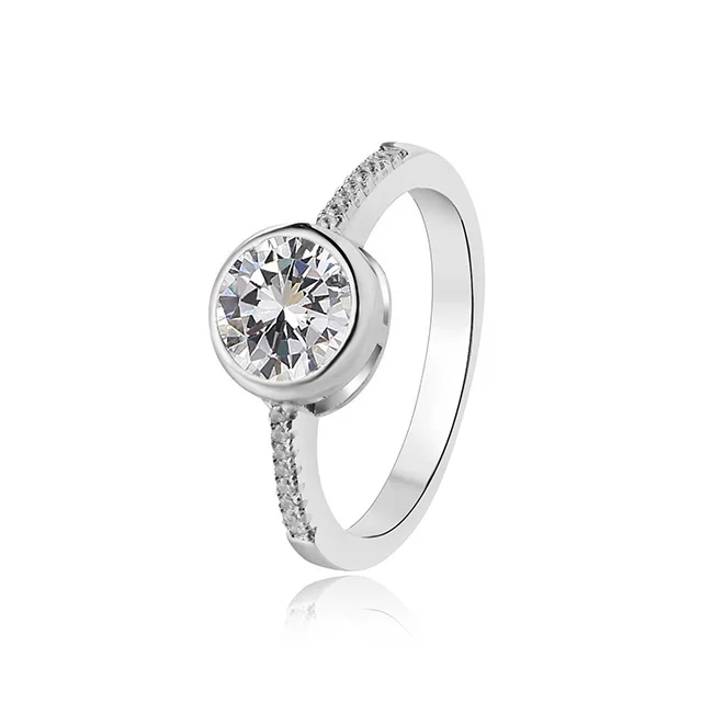 silver jewelry ring 925 sterling silver turkish high quality CZ ring