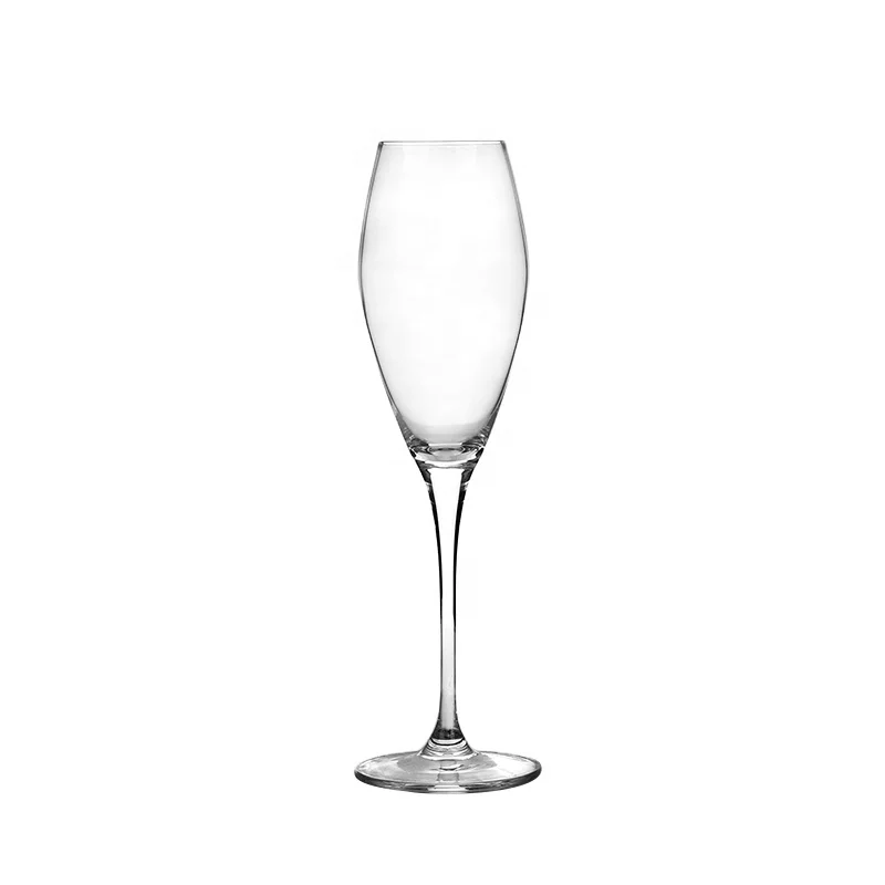 Lead Free Crystal Champagne Glass Gift Promotion Long Stem Glass Goblet High-end Champagne Flute 220ml Glass Drinkware for Party