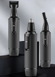 3 in 1 Ear and Nose Hair Trimmer for Men,Professional Painless Nose Trimmer for Men Women Battery-Operated, IPX7 Waterproof