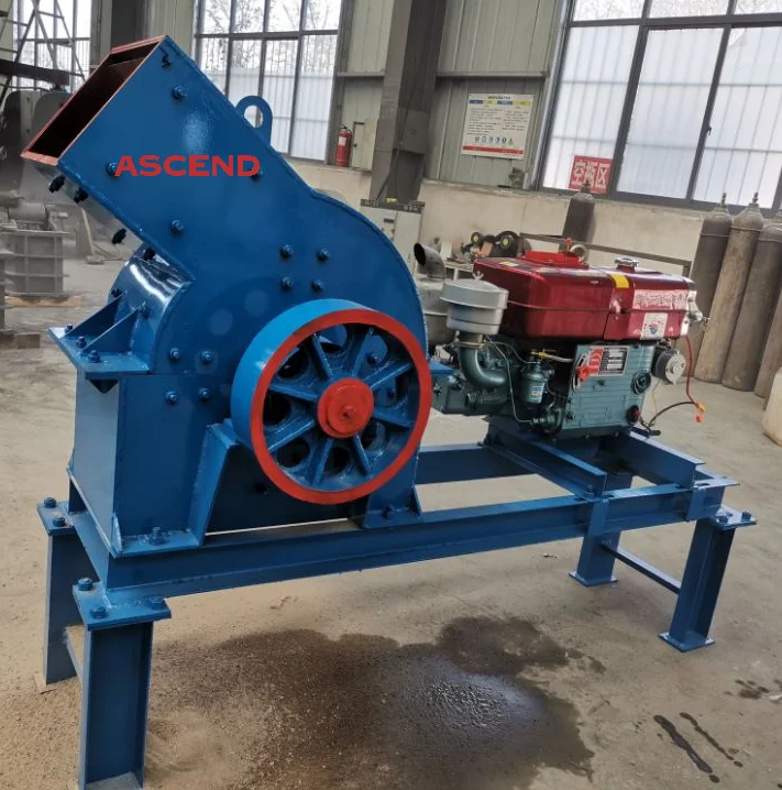 glass rock copper ore crushing PC800*600 hammer crusher with Diesel Engine for Philippines Indonesia market