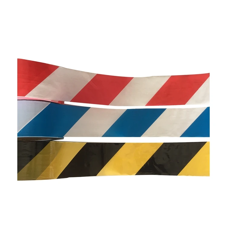 Неклейкая лента из ПЭ красно-белая полоса предупреждающая лента маркер Баррикада лента предупреждающая лента бесплатный образец