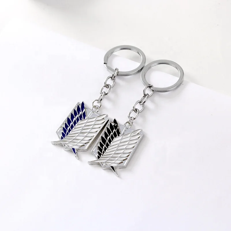 
Anime Attack on Titan Keychains Cosplay Jewelry Key Ring Car Key Holder necklace 
