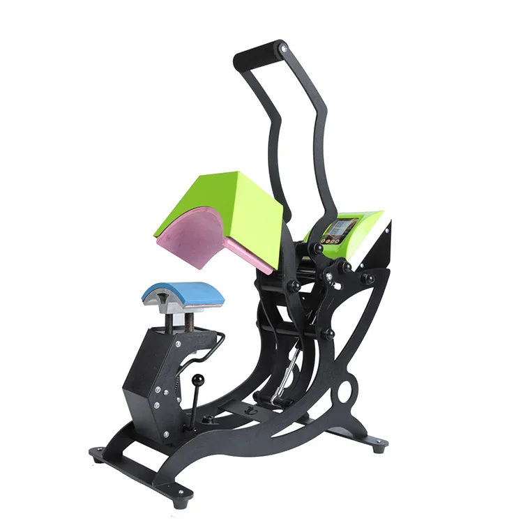 Factory price Baseball hat heat press transfer printing machine digital temperature display 4 moulds cap press machine