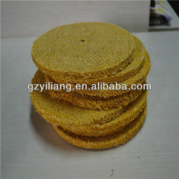 yiliang 400mm Sisal fabric brass buffing wheel Polishing Wheels Pure Sisal Buffing wheels