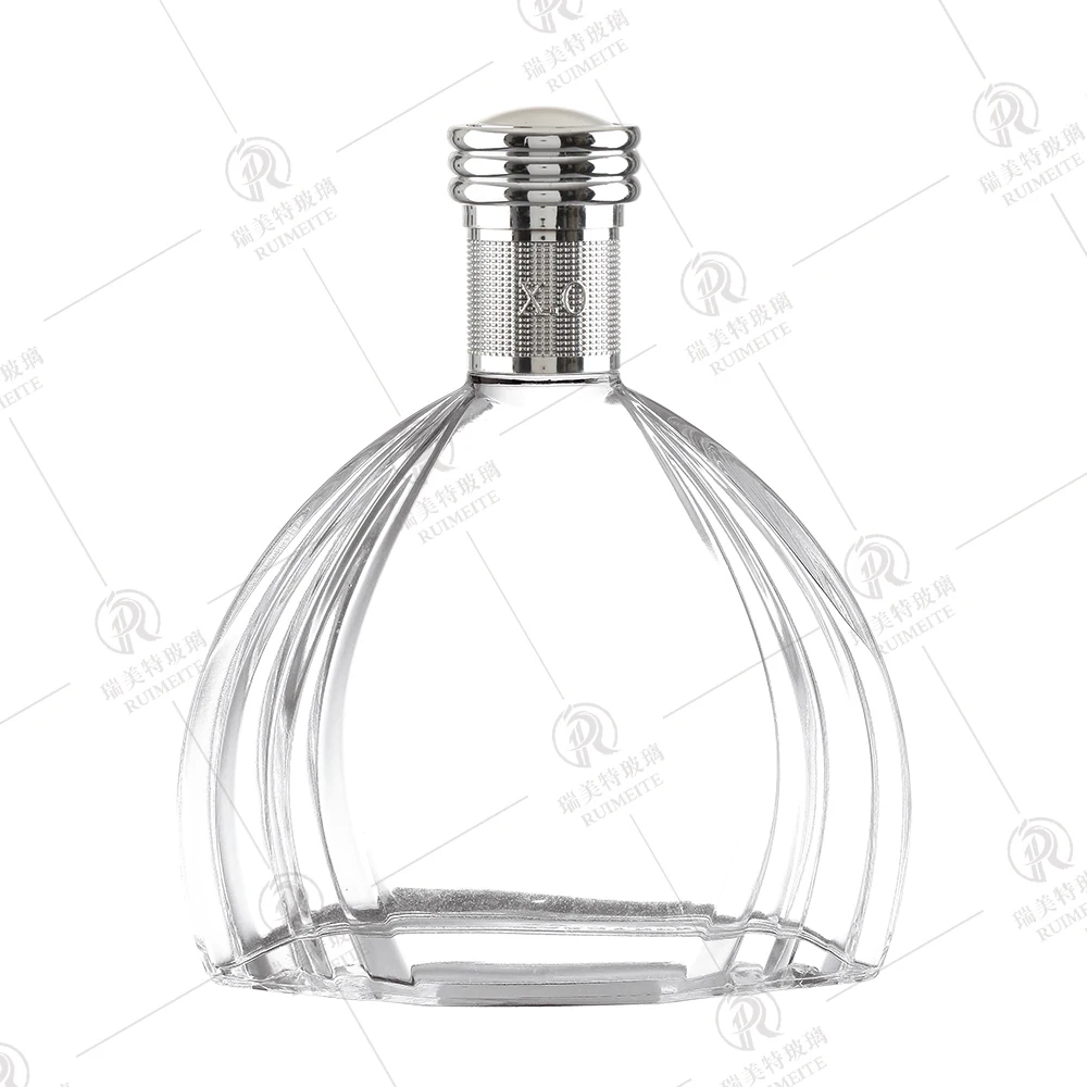 hot chinese products of 500ml 750ml transparent empty XO glass bottles brandy bottles
