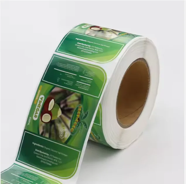 Custom Brand Logo QR Code Food Label Stickers for Glass Jars Waterproof Adhesive Vinyl for Fruit and Egg Packaging