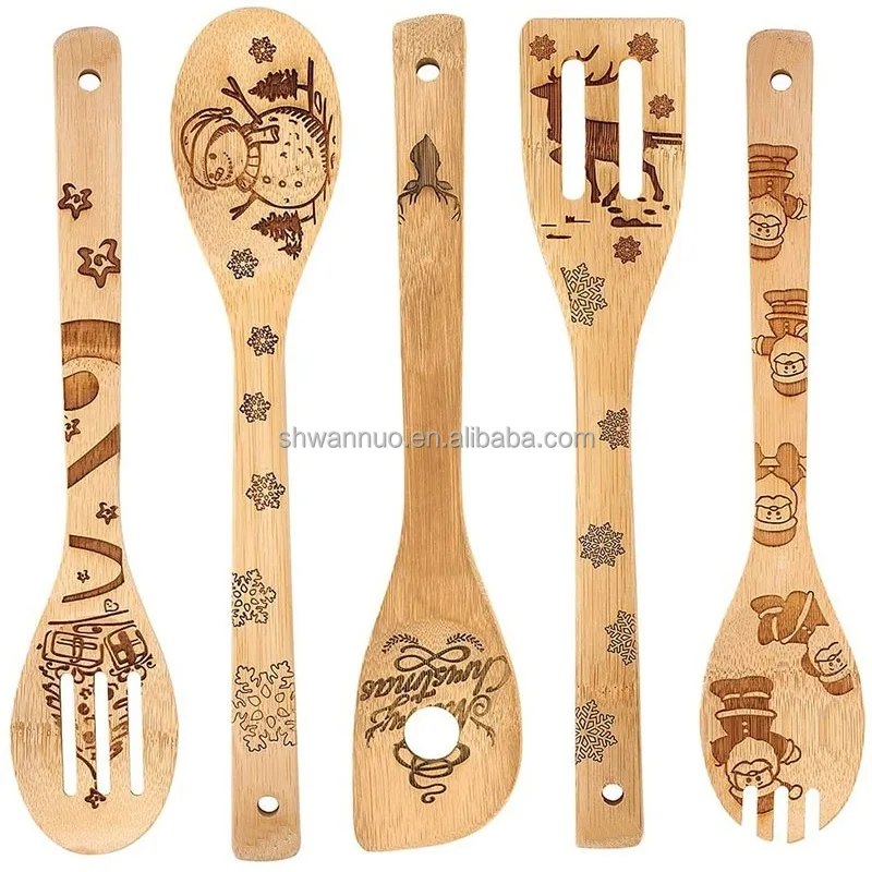 Wanuocraft новый модный милый дизайн бамбуковые кухонные наборы Бамбуковая посуда для семейного использования