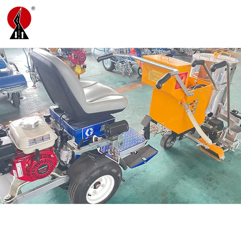 LXD Ride On Driving Type Manual Hand Push Zebra Stripes Pavement Lines Painting Road Marking Machine