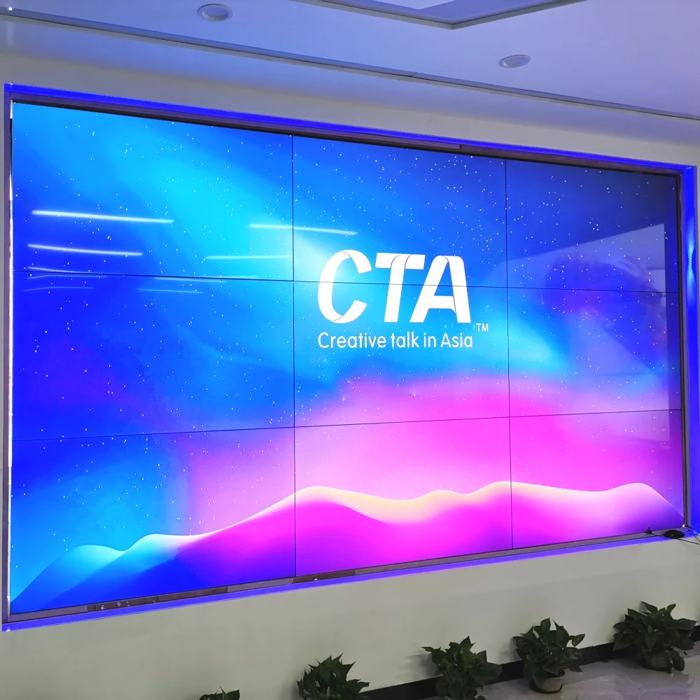 1.8mm bezel 55inch 49inch 46inch lcd 4k video processor full color indoor lcd display screen video wall stage lcd cheap for sale