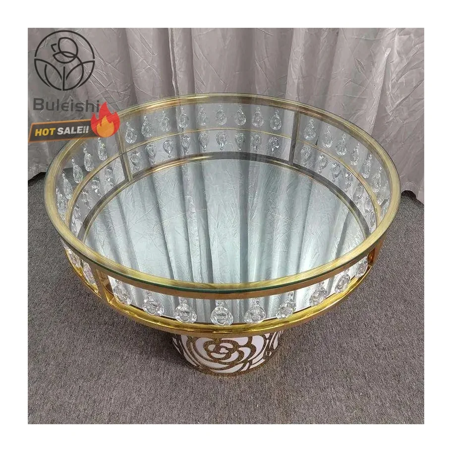 Tables Cake Decoration Supplies Marriage Ceremony Party Events Gold Tables Decoration for Wedding Reception Backdrop