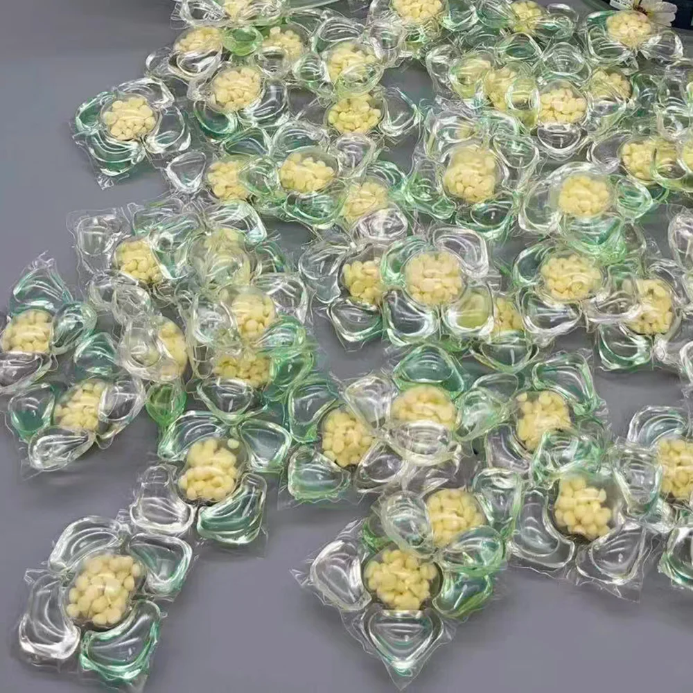 5 in 1 Water Soluble Laundry Detergent Pods Capsules Liquid Detergent Deep Cleaning Packaging Boxes For Washing Capsules