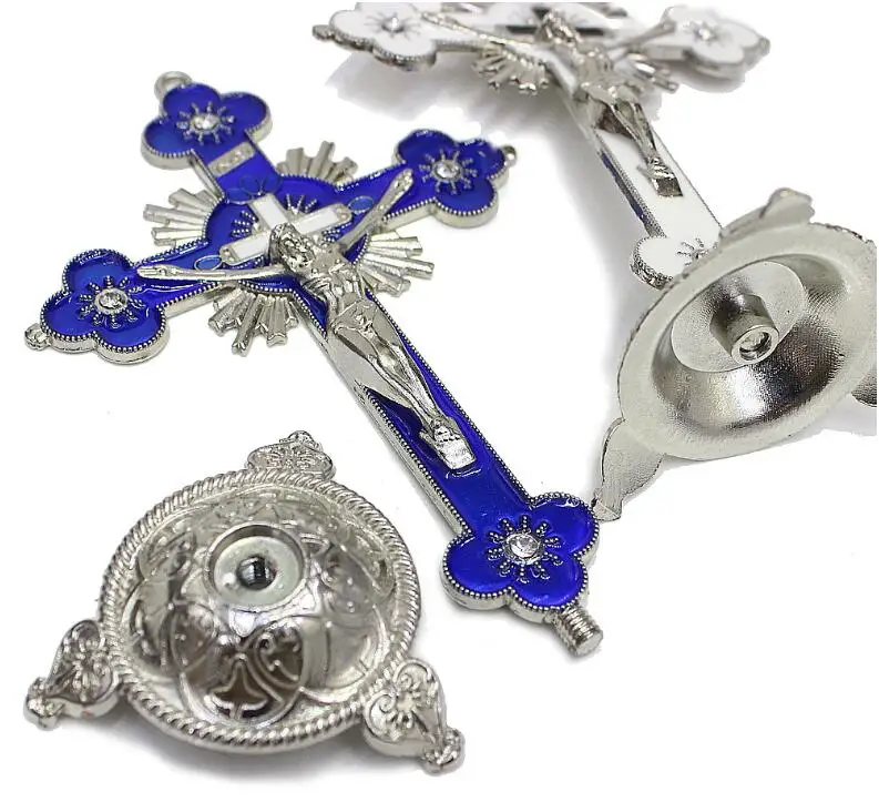 
Plum metal cross Jesus Christ bitter church icon decoration office home religious supplies 