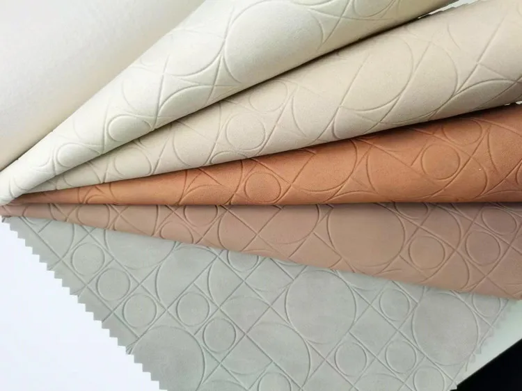 New Product Double Color Classic Pattern PVC Leather For Car Seat Luggage Leather