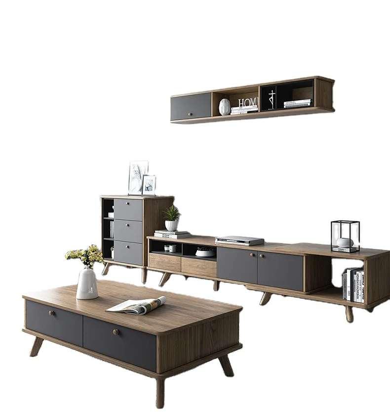 Nnew Chinese Style Design Wood Tv Stand And Coffee Table Set Tv Cabinet Set