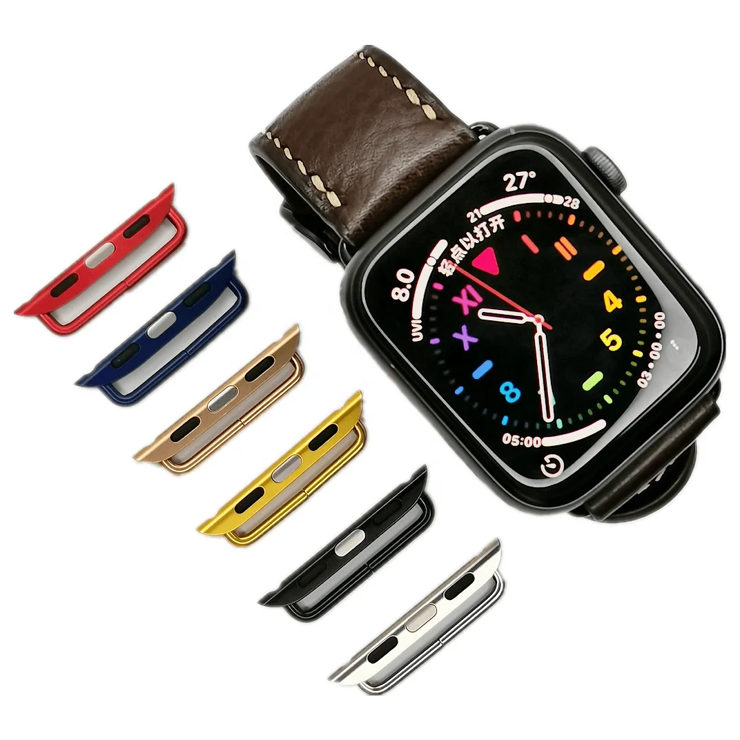 
Stainless Steel With Quick Release Pin Spring Bar Adapter For Apple Watch Connector 38mm 42mm 