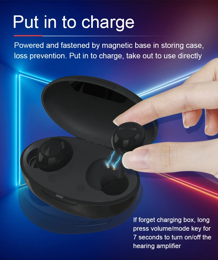 Best Selling Product Audifonos Sordera New Design in the Ear Cheap Invisible Rechargeable Iic Hearing Aid for the Elderly